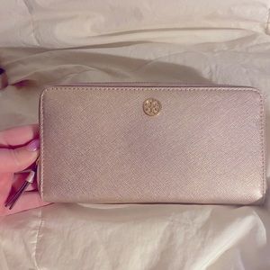 Rose Gold Tory Burch Wallet